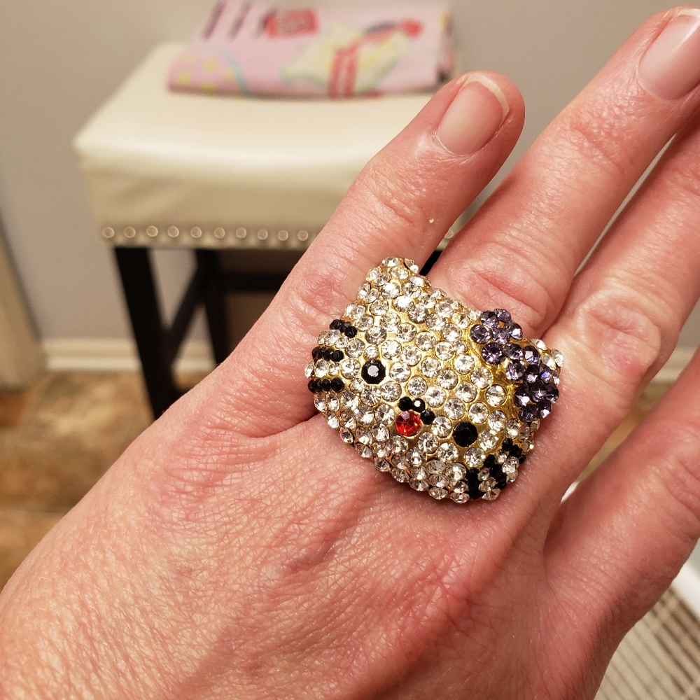 Hello Kitty Rhinestone Ring - Picture 6 of 7